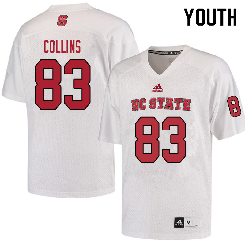 Youth #83 Eric Collins NC State Wolfpack College Football Jerseys Sale-Red - Click Image to Close